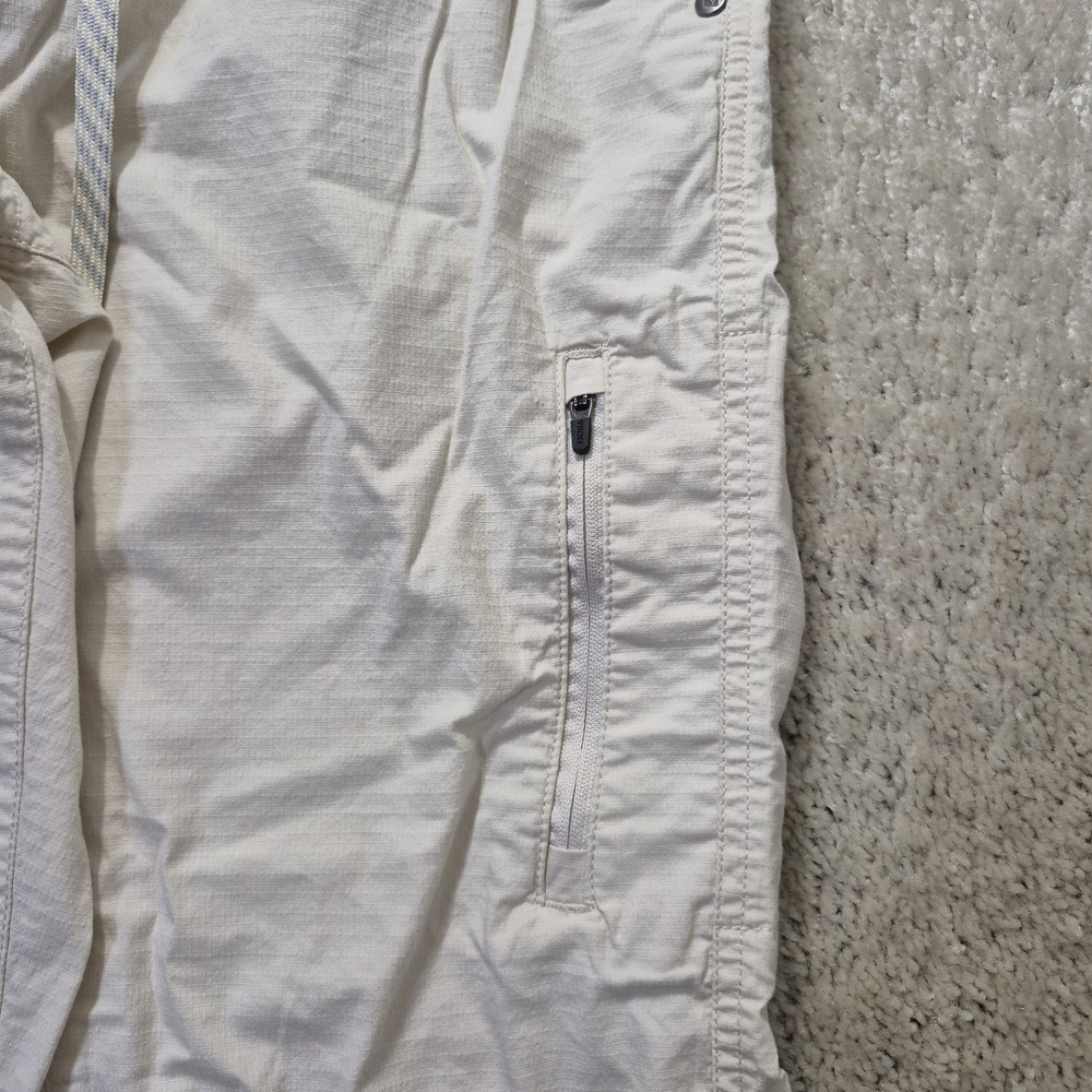 Vuori Women Ripstop Pants Womens Medium Beige Stretch Waist Utility Cut Off Hem - Picture 8 of 16